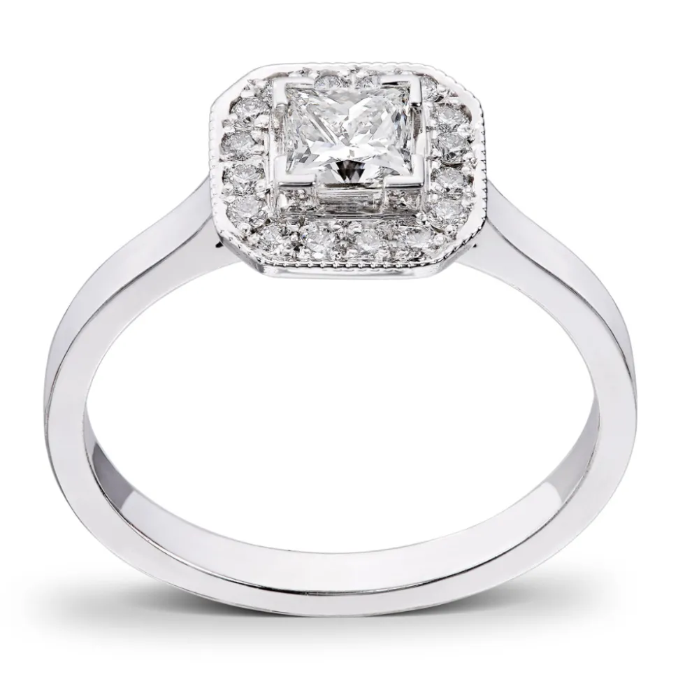 Diamonds By Frisenberg- Hvitt gull 14K ring- Håndlaget på eget verksted. Ialt 0,66 carat