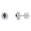 Diamonds by Frisenberg -Ørepynt i hvitt gull med safir og diamanter totalt 0,20 ct TW/SI