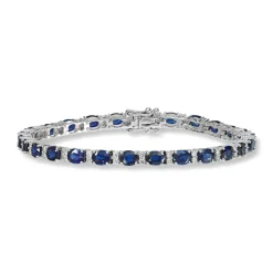 Diamonds by Frisenberg -Safir og diamant armlenke i hvitt gull