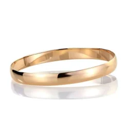 Espeland – Classic armring med buet profil i 14k gult gull