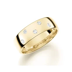 GD Forever – Gult gull 6 mm -med diamantdryss 0,10 ct. WSI