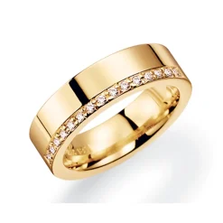 GD Forever – Gult gull- 5 mm- Med diamanter 0,14 ct WSI