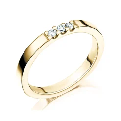 GD Forever – Gult gull-3 mm -med diamanter 0,09 ct.