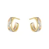 Georg Jensen – Fusion liten ørepynt i 18 k hvitt, gult og rosegull med diamanter