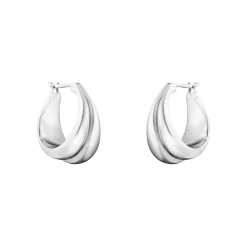 Georg Jensen – Curve øreringer i sølv