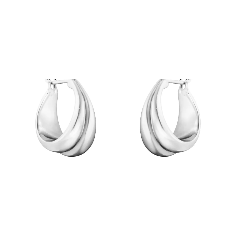 Georg Jensen – Curve øreringer i sølv