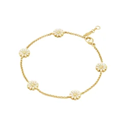 Georg Jensen – Daisy armbånd i forgylt sølv