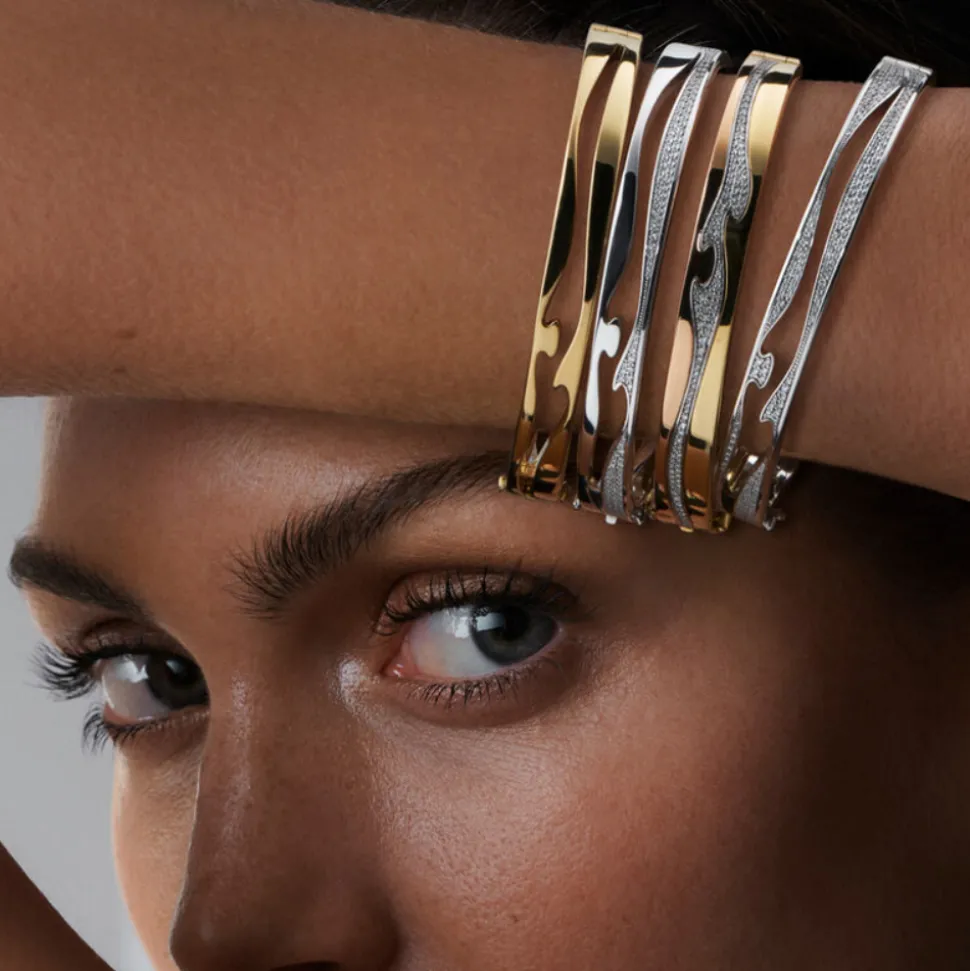 Georg Jensen – Fusion armbånd i hvitt gull med pavédiamanter