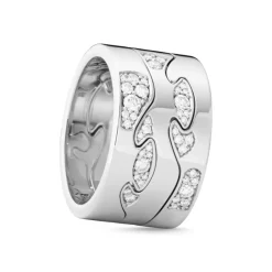 Georg Jensen – Fusion Cloud senterring – 18k hvitt gull og diamanter