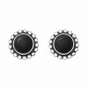 Georg Jensen – Moonlight Blossom ørepynt i sølv med sort onyx