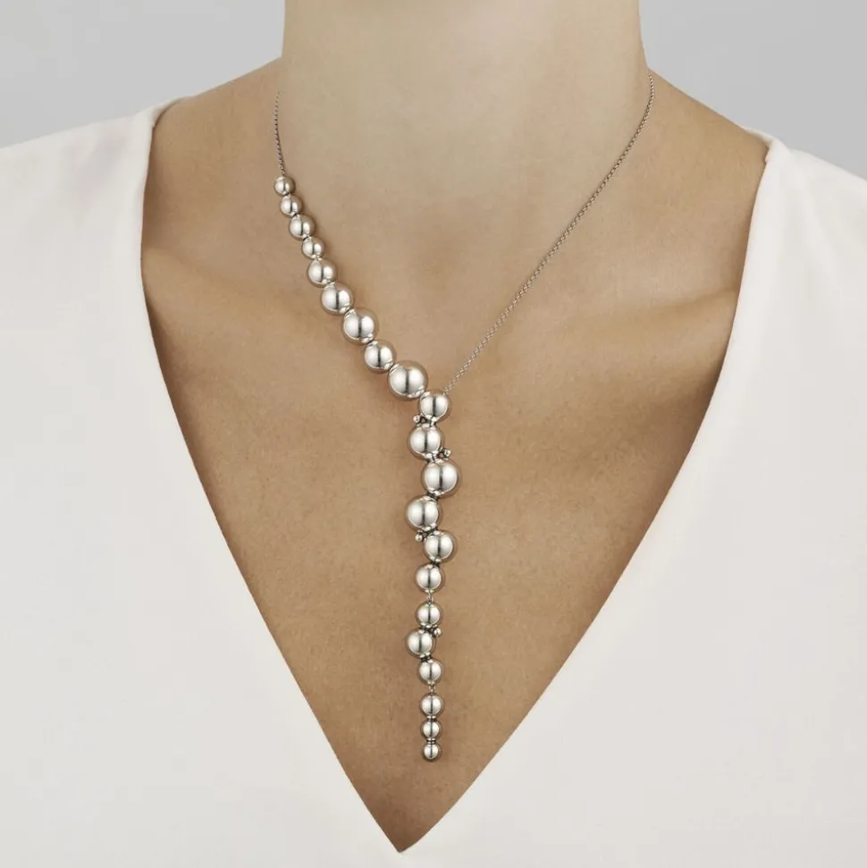 Georg Jensen – Moonlight Grapes halssmykke i oksidert sølv
