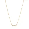 Georg Jensen – Signature collection halssmykke i 18k gult gull med diamanter