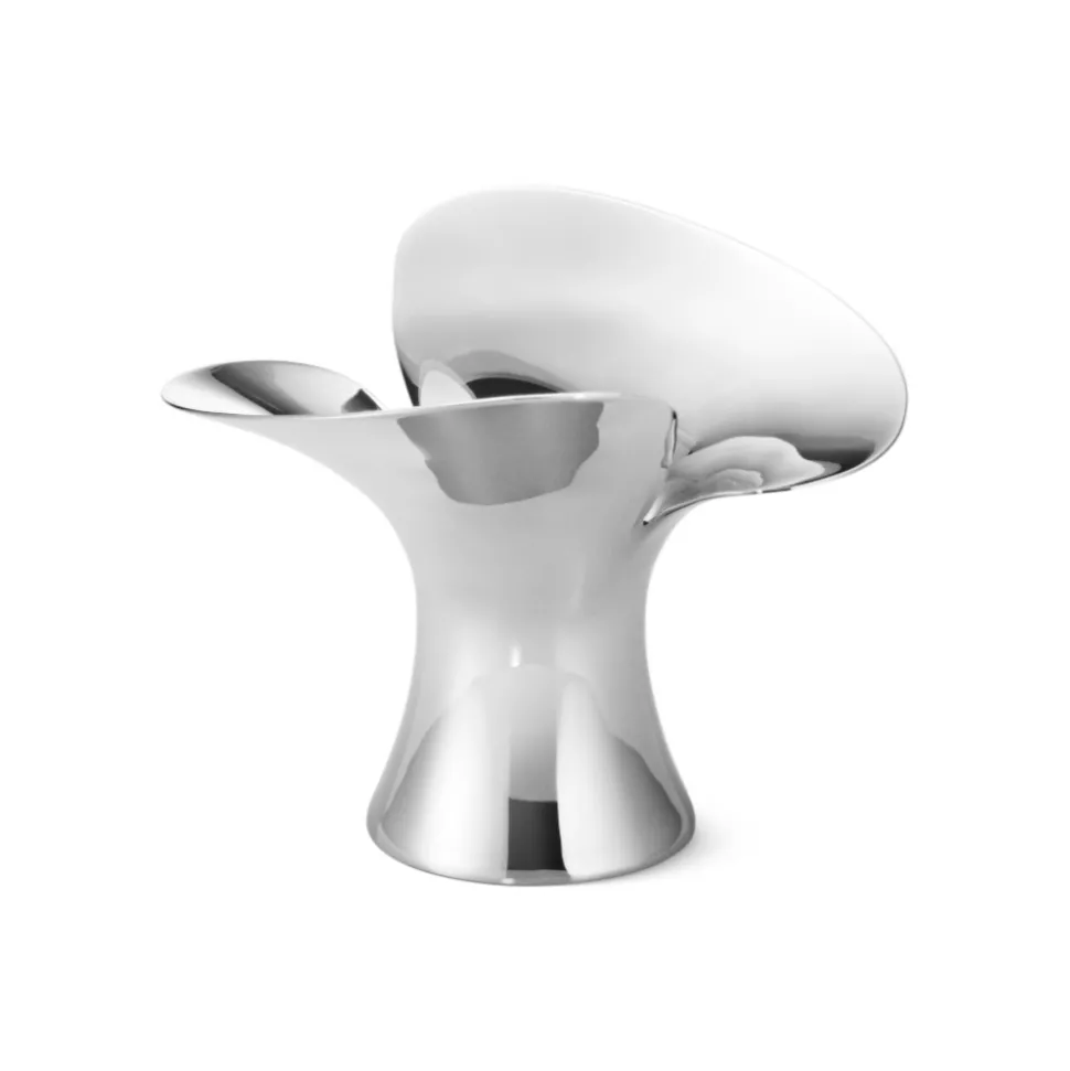 Georg Jensen Living – Bloom lysestaker i rustfritt stål, 2pk