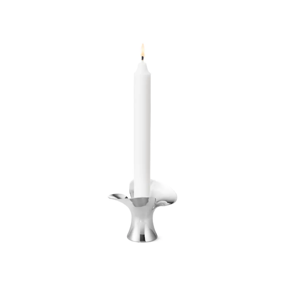 Georg Jensen Living – Bloom lysestaker i rustfritt stål, 2pk