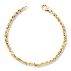 Gold by Frisenberg – Armlenke i gult gull, Massiv vridd/cordell – 18,5 cm