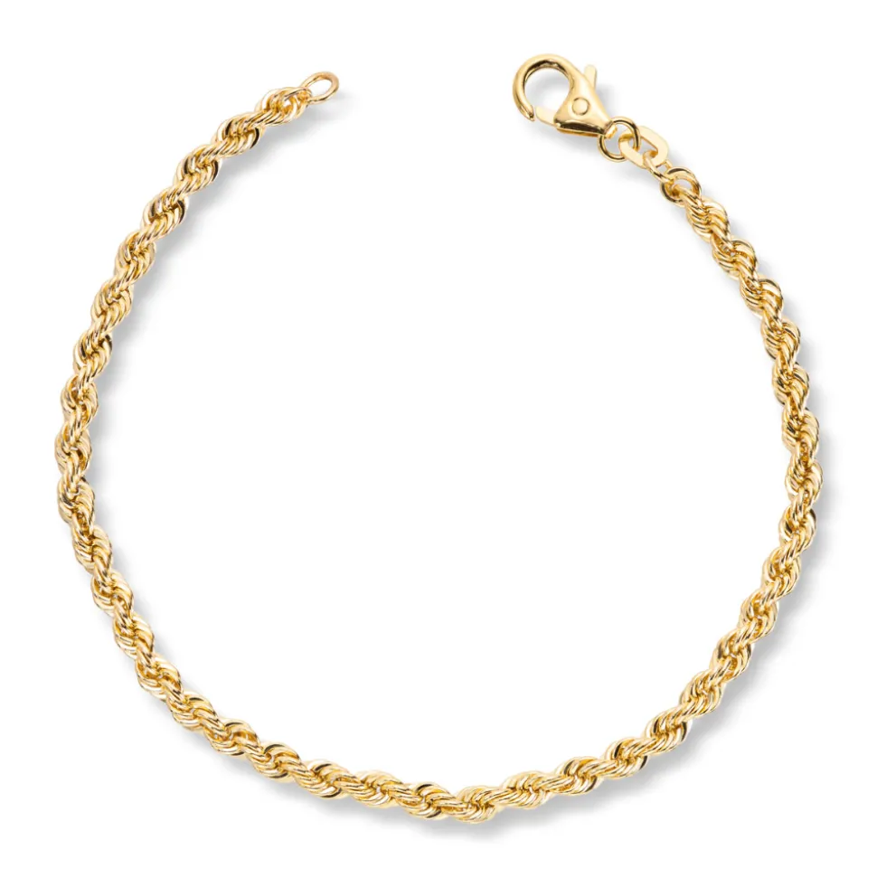 Gold by Frisenberg – Armlenke i gult gull, Massiv vridd/cordell – 18,5 cm