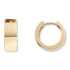 Gold by Frisenberg – Brede øreringer i gult gull – 16 mm diameter