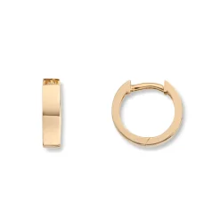 Gold by Frisenberg – Brede, små øreringer i gult gull – 11,5 mm diameter(bestselger)