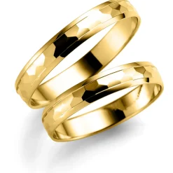 Gult gull ring – 3,5 mm bredde