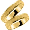 Gult gull ring – 4 mm bredde