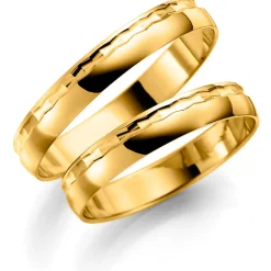 Gult gull ring – 5 mm bredde