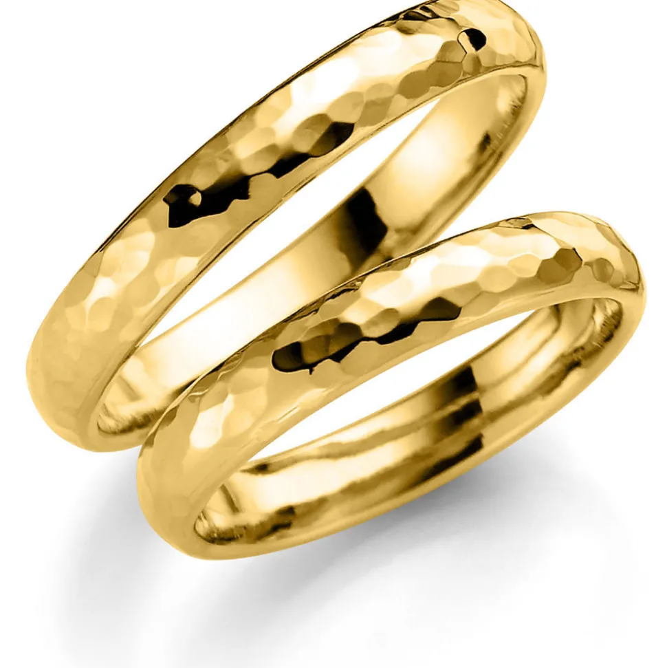 Gult gull ring – 3,5 mm bredde