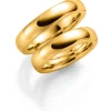 Gult gull ring – 4 mm bredde