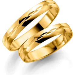 Gult gull ring – 5 mm bredde