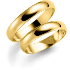Gult gull ring – 4 mm bredde