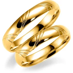 Gult gull ring – 5 mm bredde