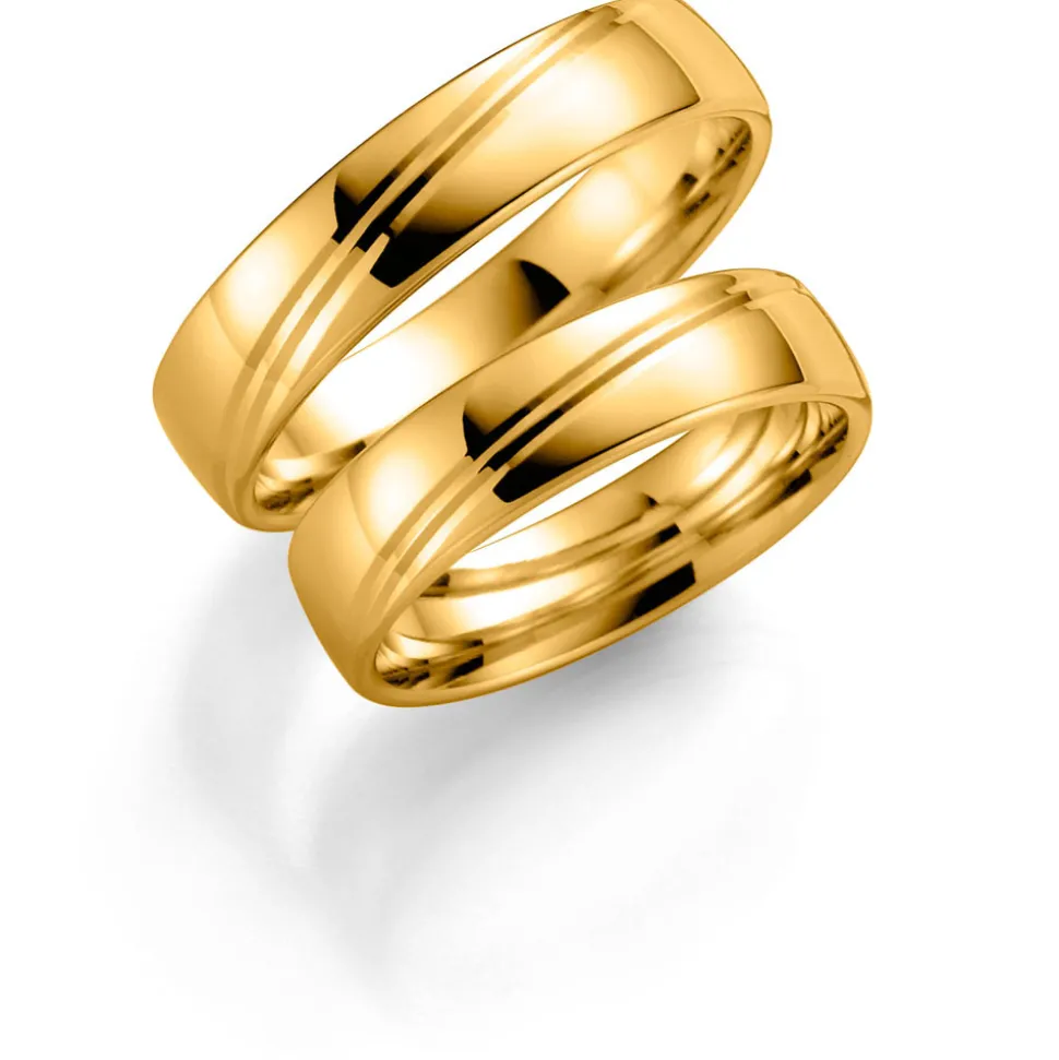 Gult gull ring – 8 mm bredde