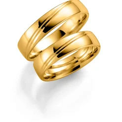 Gult gull ring – 9 mm bredde