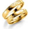 Gult gull ring – 6 mm bredde