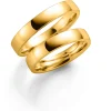Gult gull ring -7 mm bredde