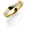 Gult/ hvitt gull ring – 4 mm bredde