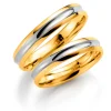 Gult/ hvitt gull ring – 7 mm bredde