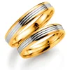 Gult/ hvitt gull ring – 3,5 mm bredde