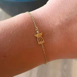 Heiring – Armbånd i forgyldt sølv, skytsengel