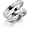 Hvitt gull ring – 4 mm bredde