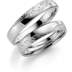 Hvitt gull ring – 5 mm bredde