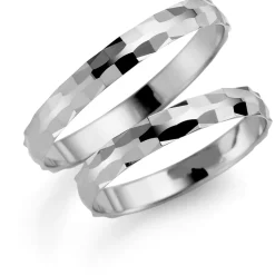 Hvitt gull ring – 5 mm bredde