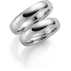 Hvitt gull ring – 8 mm bredde