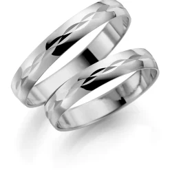 Hvitt gull ring – 5 mm bredde