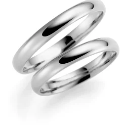 Hvitt gull ring – 3,5 mm bredde