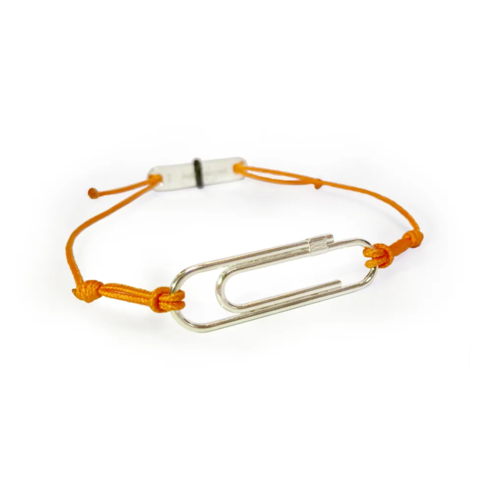 Ingridsløyfen Armbånd Sølv – Oransje