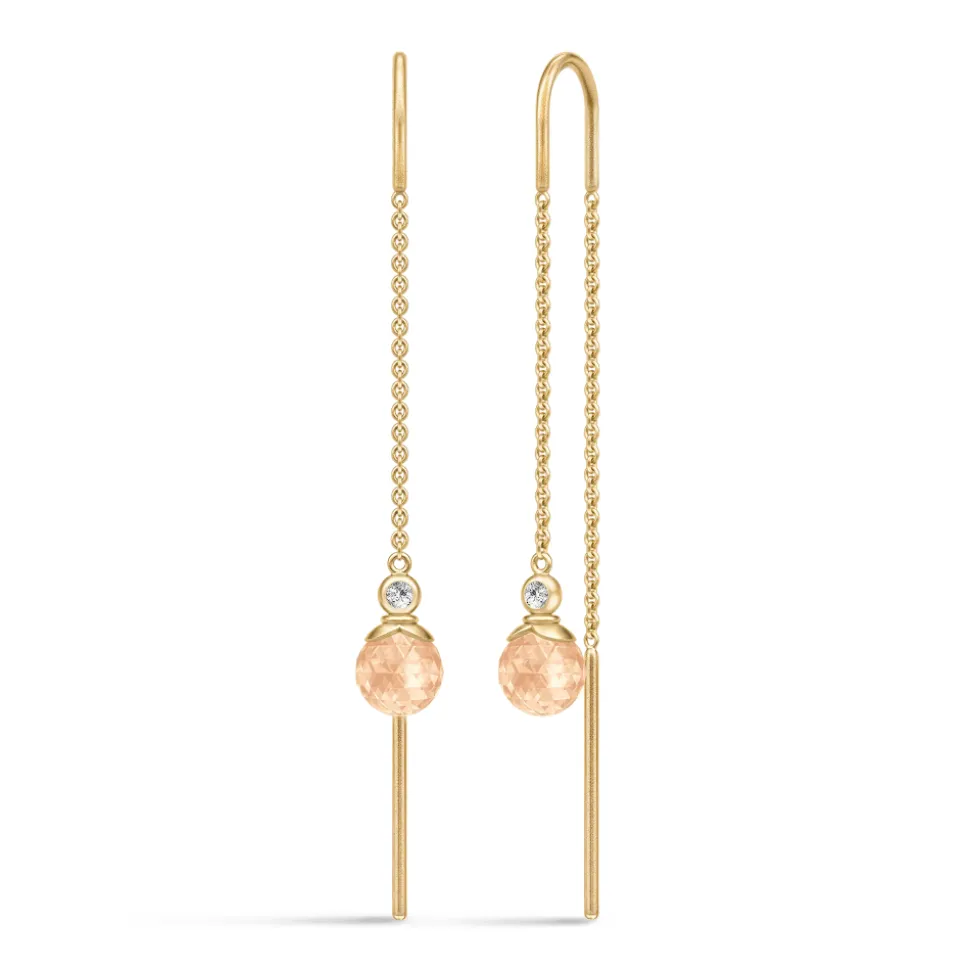 Julie Sandlau – Berry Chain Earrings – Peach Morganite