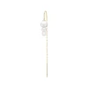 Julie Sandlau – Eden Chain Earring White Pearl – 14k gult gull