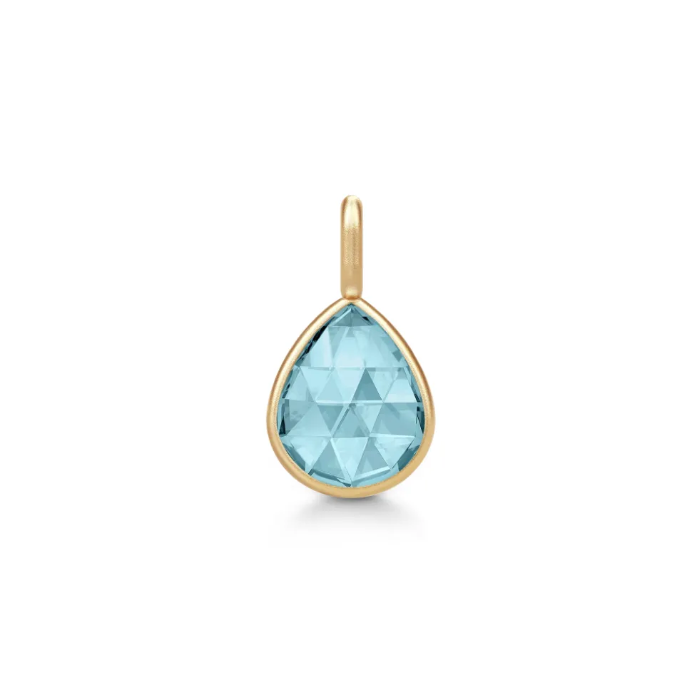 Julie Sandlau – Lea anheng i 22k forgylt sølv – Aqua Blue