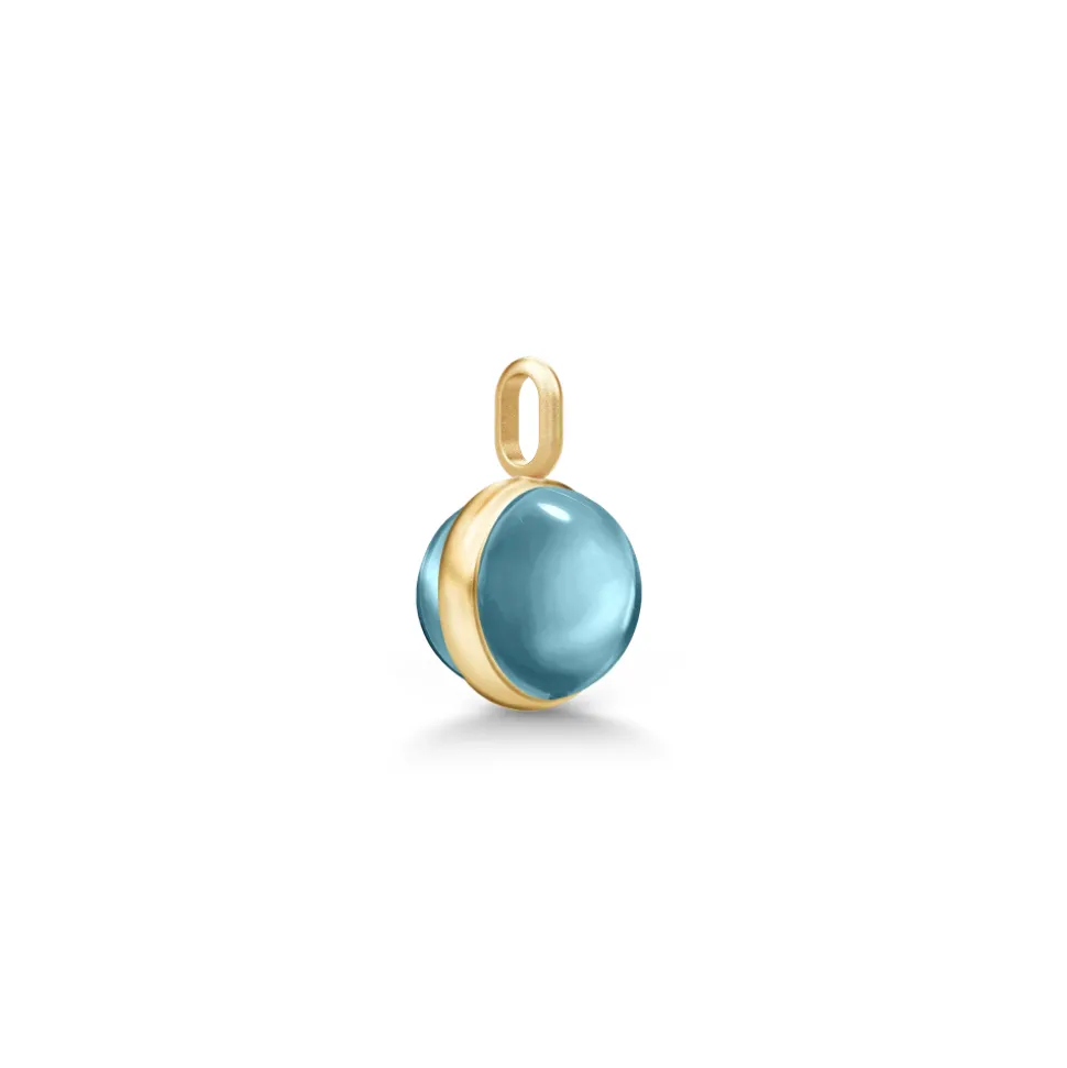 Julie Sandlau – Little Prime anheng i 22k forgylt sølv – Ice Blue