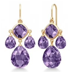 Julie Sandlau – Olivia Chandelier i forgylt sølv – Amethyst